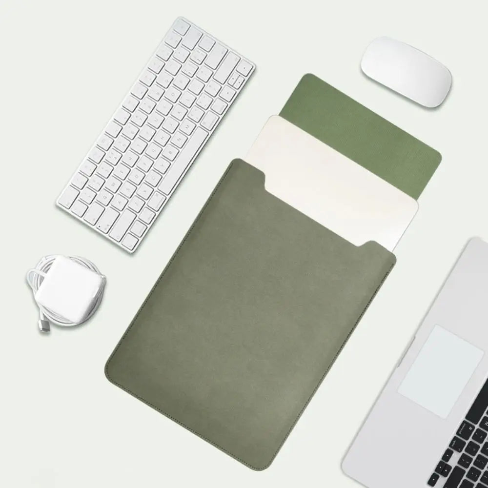 Velaro – Laptop sleeve 13–15 inch PU leer ultradun &amp; waterafstotend