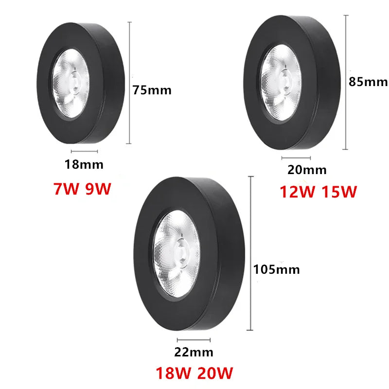 Ultra Dunne LED Opbouw Downlight Plafondlamp Aluminium Anti-Glare Design Voor Keuken Badkamer En Woonruimte 90-260V | Sansoti 3
