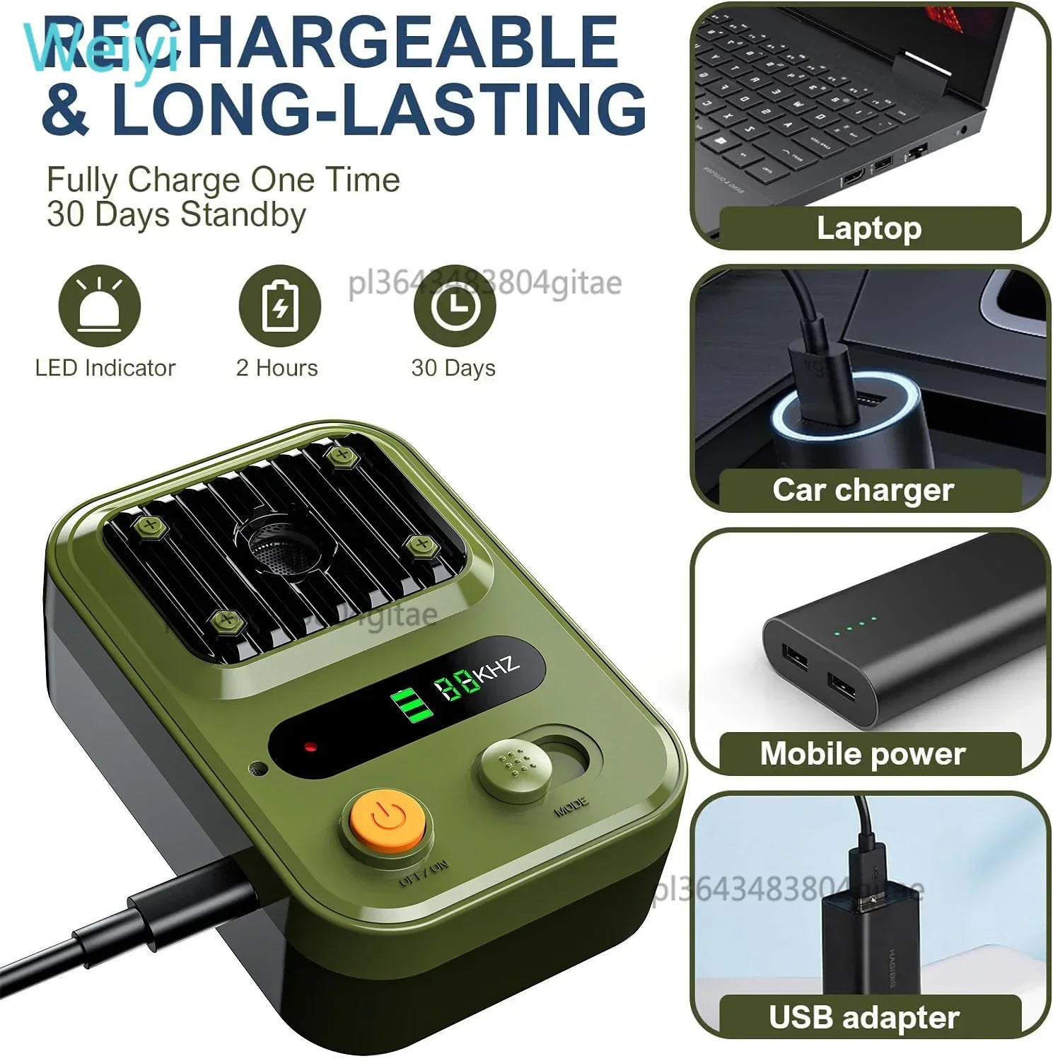 Ultrasoon Blafstopapparaat voor Honden met Automatische Geluidsdetectie, Veilig en Gebruiksvriendelijk 5