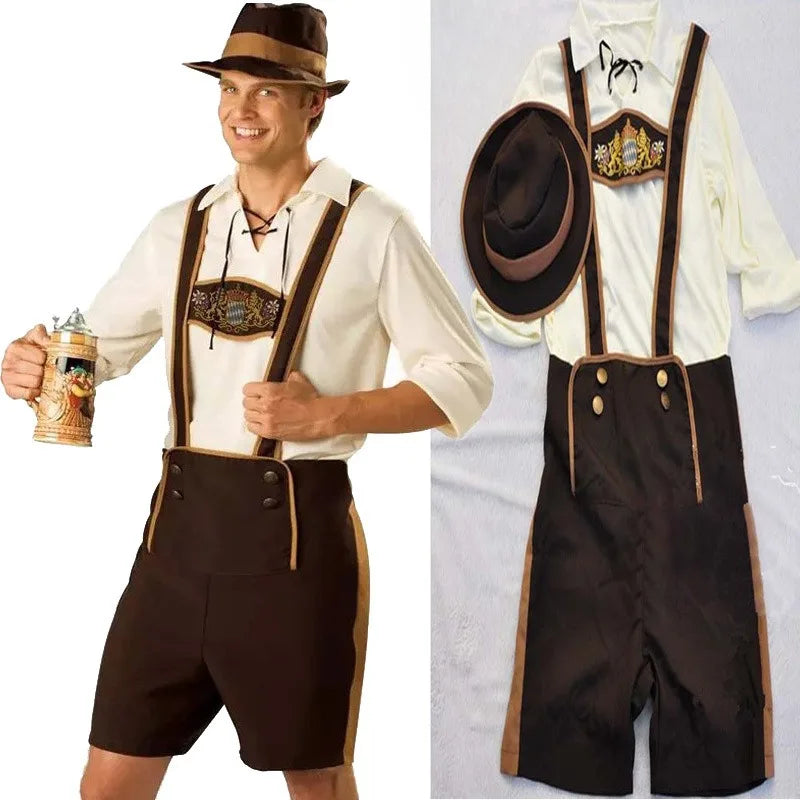 AlpenHeld – Disfressa d'Oktoberfest per a home amb camisa, tirants i barret