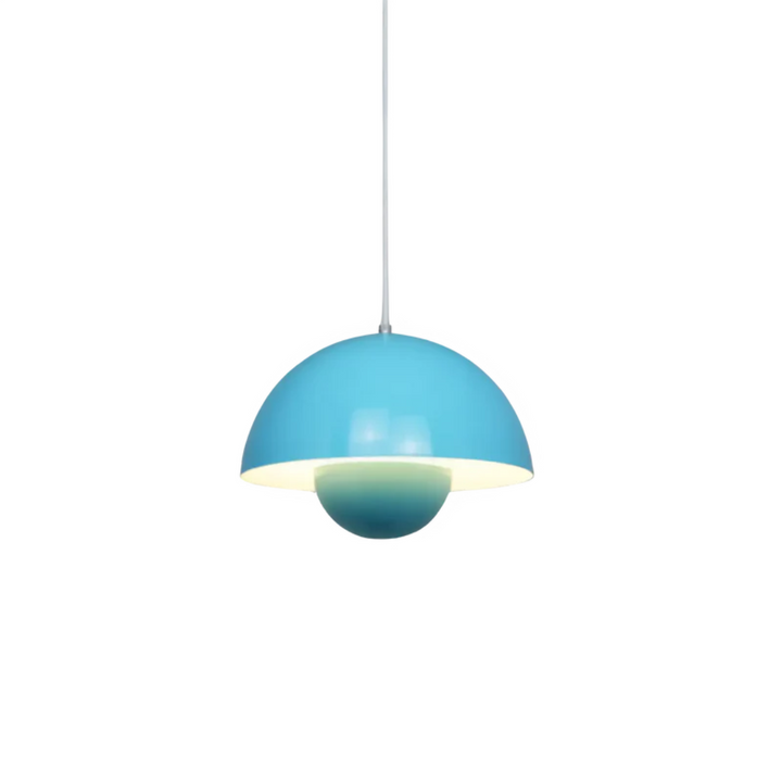 Lámpara colgante NordicBlossom – lámpara escandinava con pantalla en forma de flor y luz LED cálida