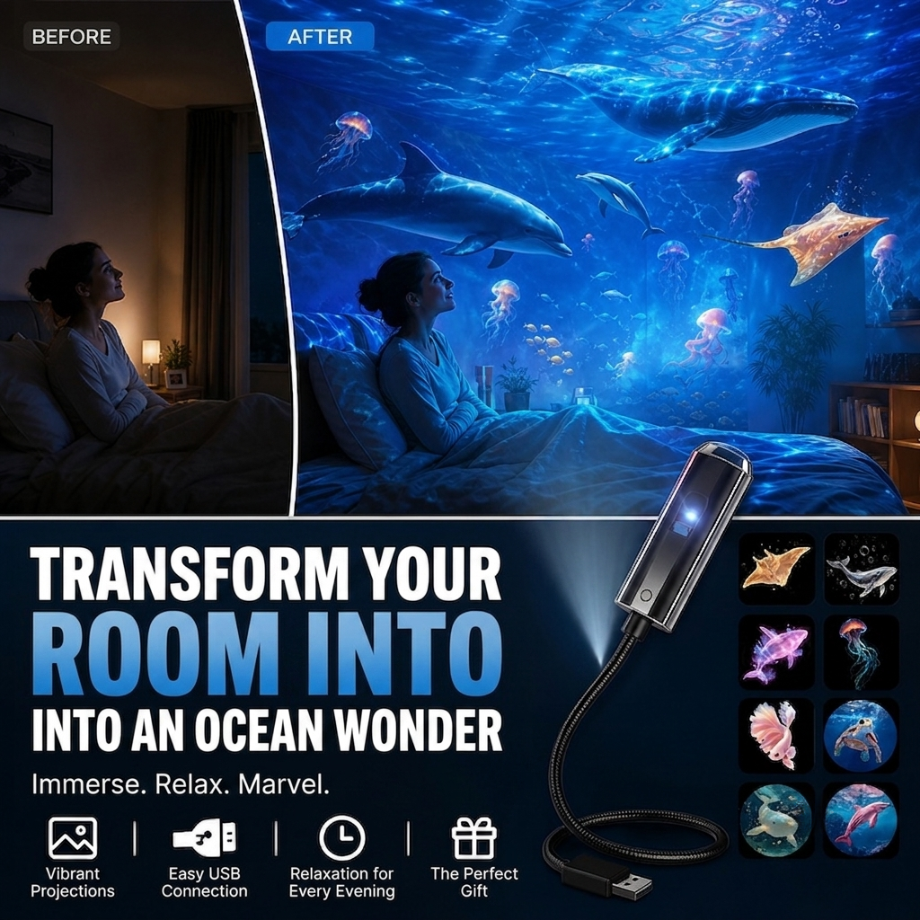 Sterrenhemelprojector – 10 Motieven & Flexibele USB-Arm Vestragear