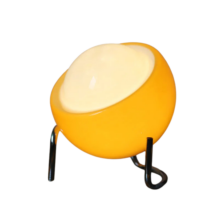 BauLume Bauhaus Lámpara de Mesa – Lámpara de Diseño de Cristal con LED Regulable y Iluminación Ambiental Cálida