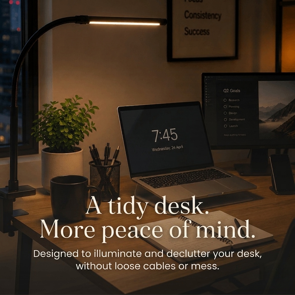 LED Bureaulamp – 10 Dimstanden, Touchbediening & USB Vestragear
