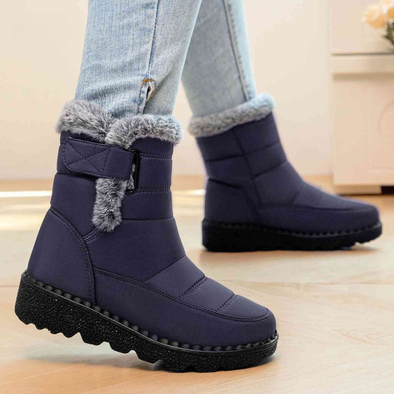 Bottes d'hiver en neige avec doublure chaude – bottines antidérapantes et déperlantes
