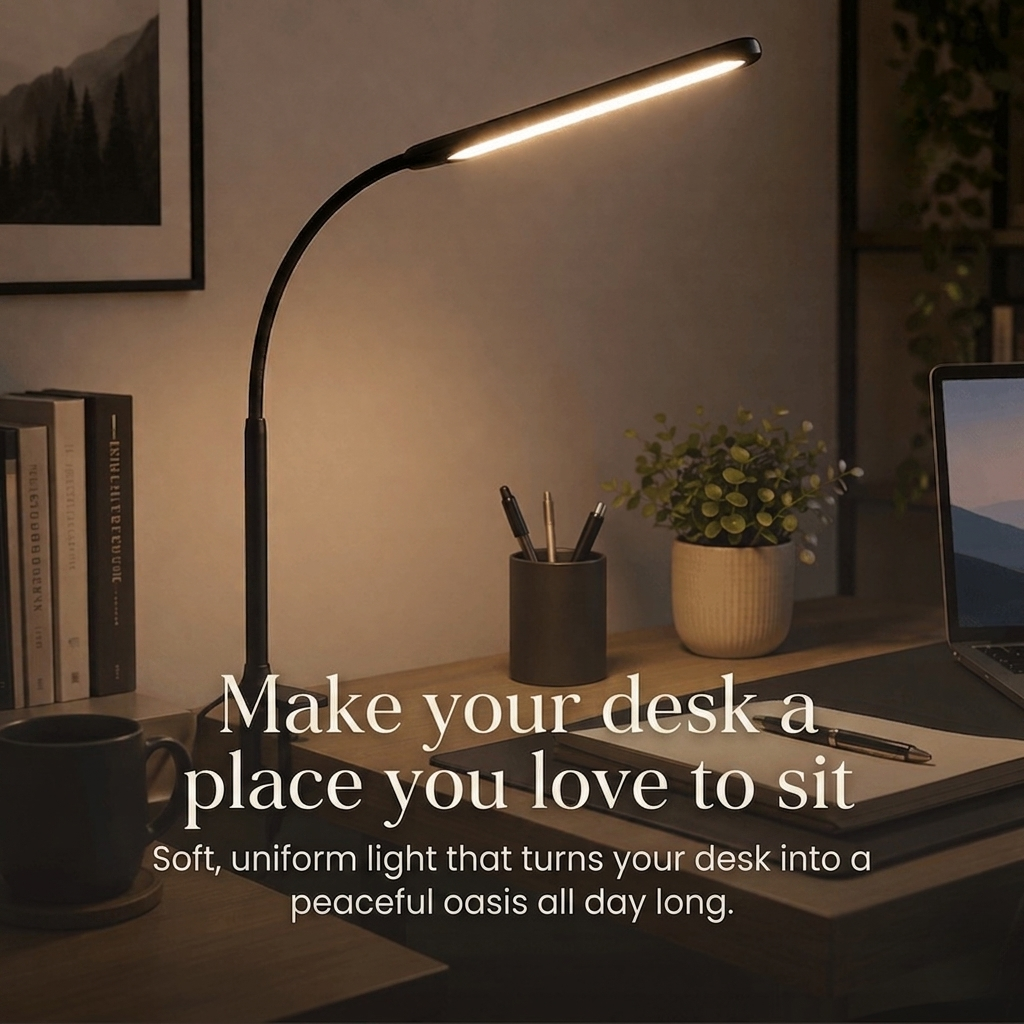 LED Bureaulamp – 10 Dimstanden, Touchbediening & USB Vestragear