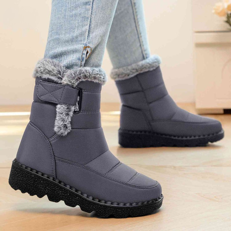 Bottes d'hiver en neige avec doublure chaude – bottines antidérapantes et déperlantes