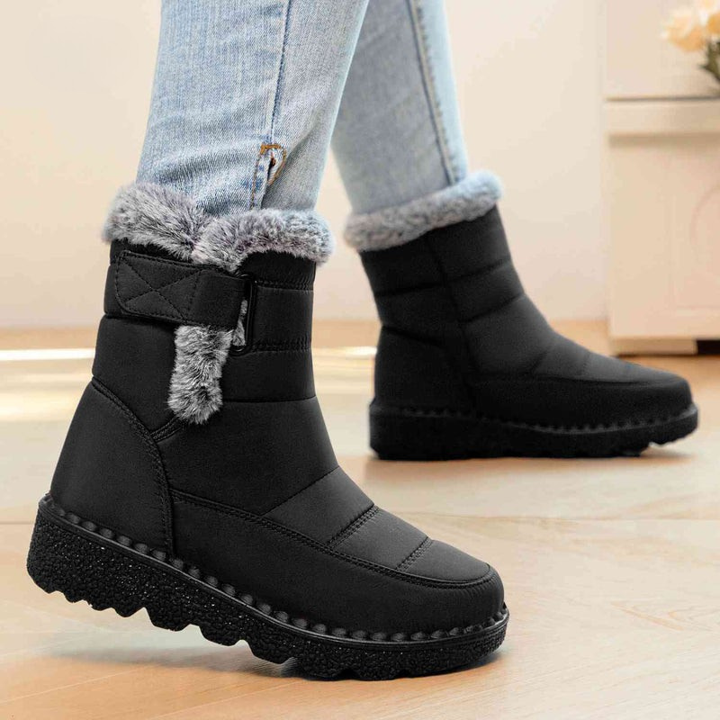 Bottes d'hiver en neige avec doublure chaude – bottines antidérapantes et déperlantes