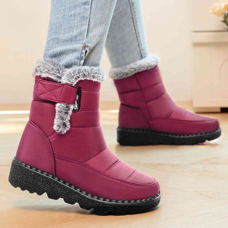 Bottes d'hiver en neige avec doublure chaude – bottines antidérapantes et déperlantes