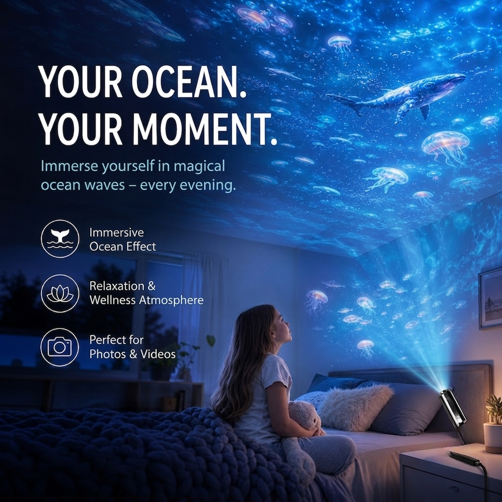 Sterrenhemelprojector – 10 Motieven & Flexibele USB-Arm Vestragear