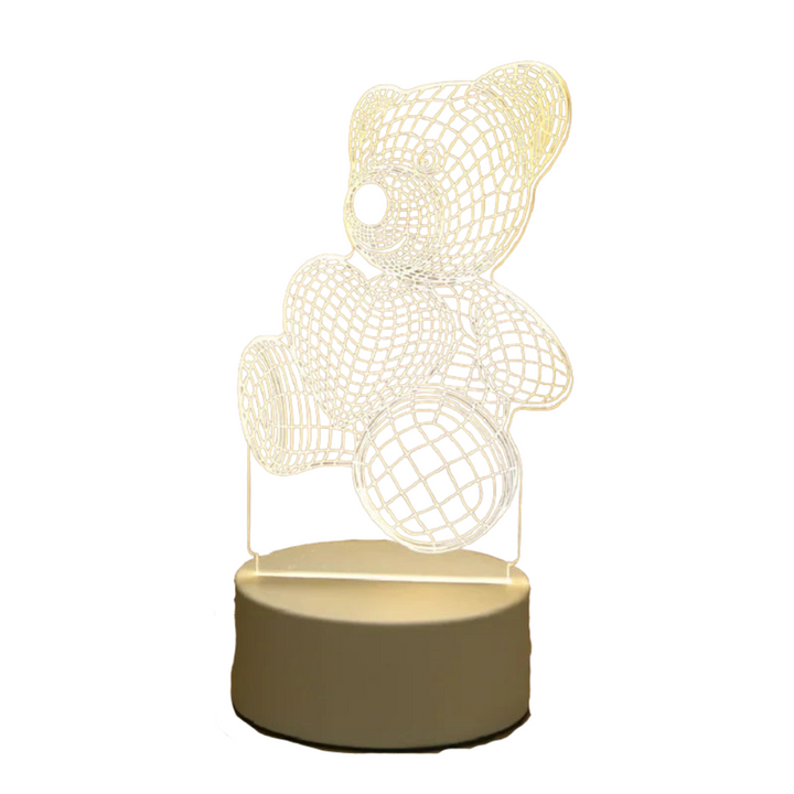Aurabear lámpara de oso 3D – lámpara nocturna LED USB para niños con diseño lúdico y de bajo consumo energético