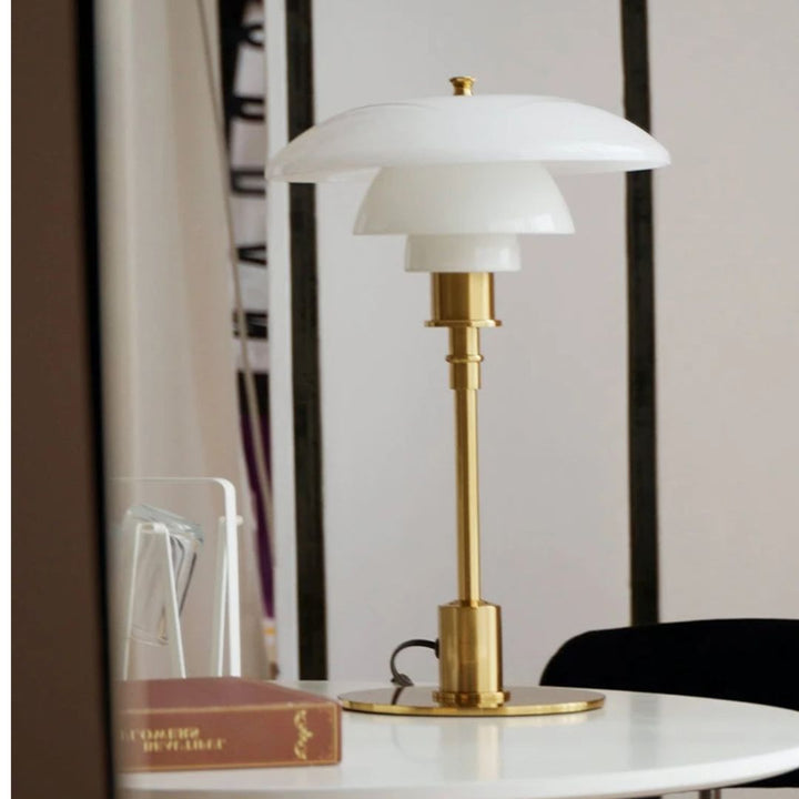 Nordora – LED tafellamp glas Scandinavisch design – woon &amp; werkruimte