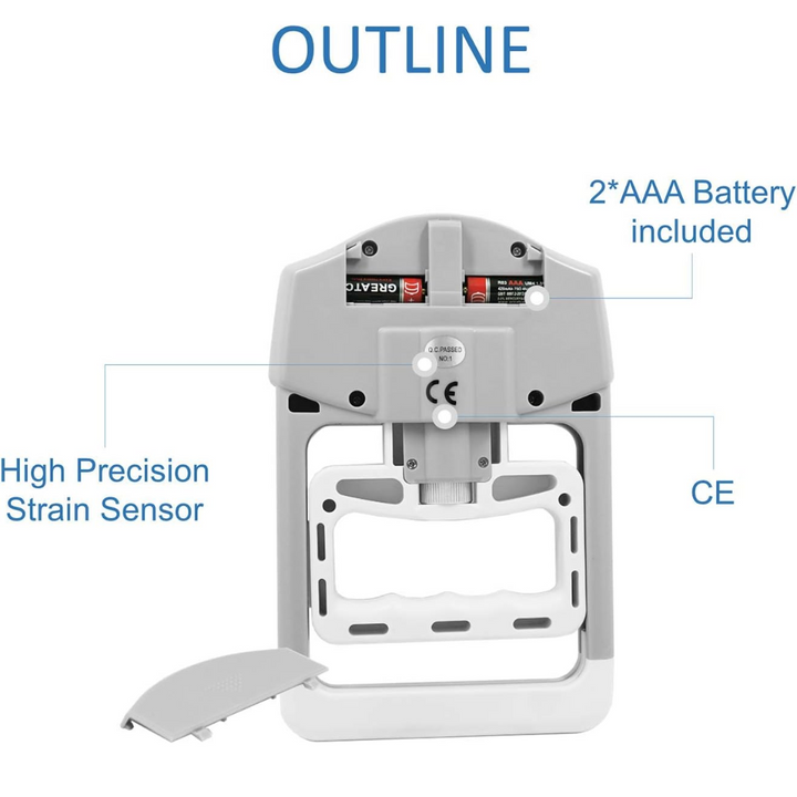 Handscope medidor digital de fuerza manual – medición hasta 90 kg y función de memoria