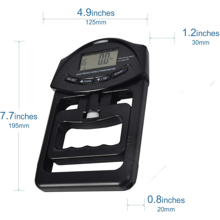 Handscope medidor digital de fuerza manual – medición hasta 90 kg y función de memoria
