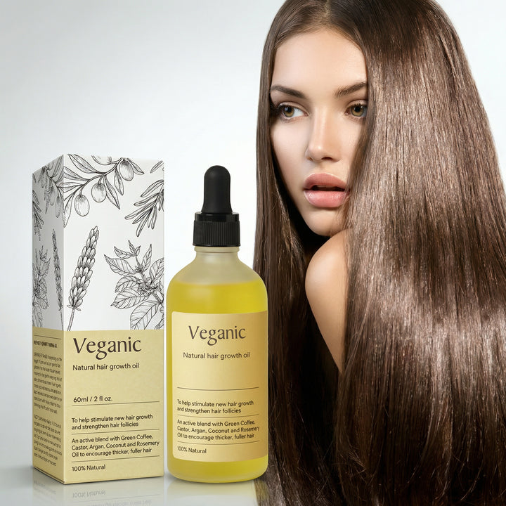 Huile capillaire pour cuir chevelu – Ricin, Argan &amp; Noix de coco pour éclat &amp; croissance des cheveux