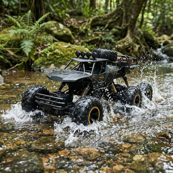 Camião Monstro RC – Tração 6x6, Alta Velocidade e Design Robusto para Todo-o-Terreno