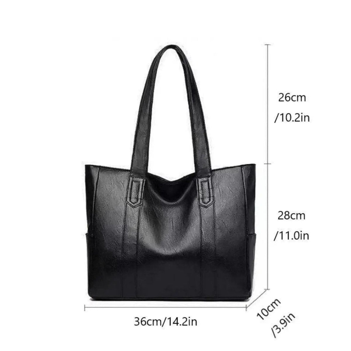 Bolso de hombro de cuero – Diseño espacioso, cierre de cremallera resistente y correa de transporte cómoda