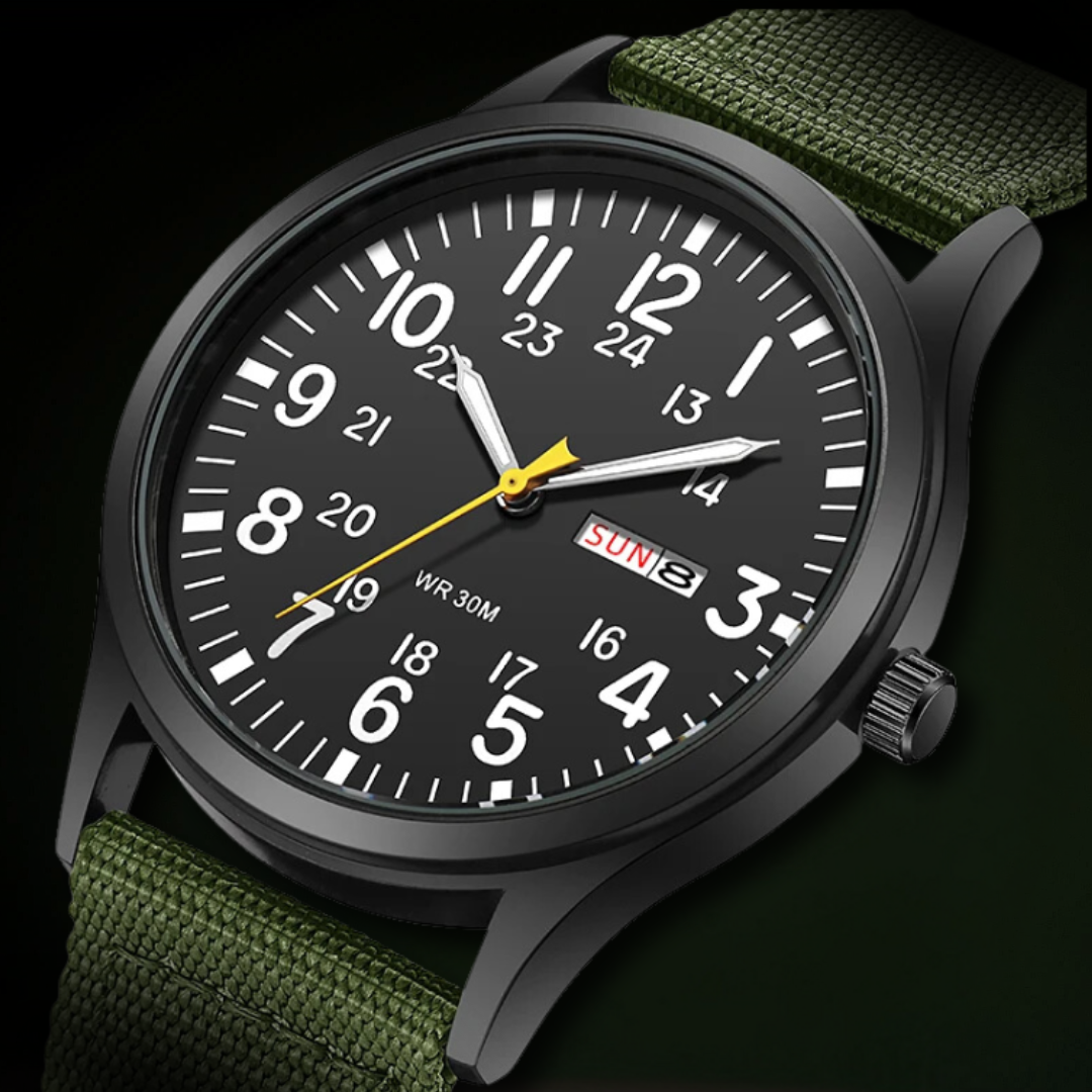 Valdor – Reloj de hombre para exteriores 100m resistente al agua y cristal de zafiro resistente a los arañazos