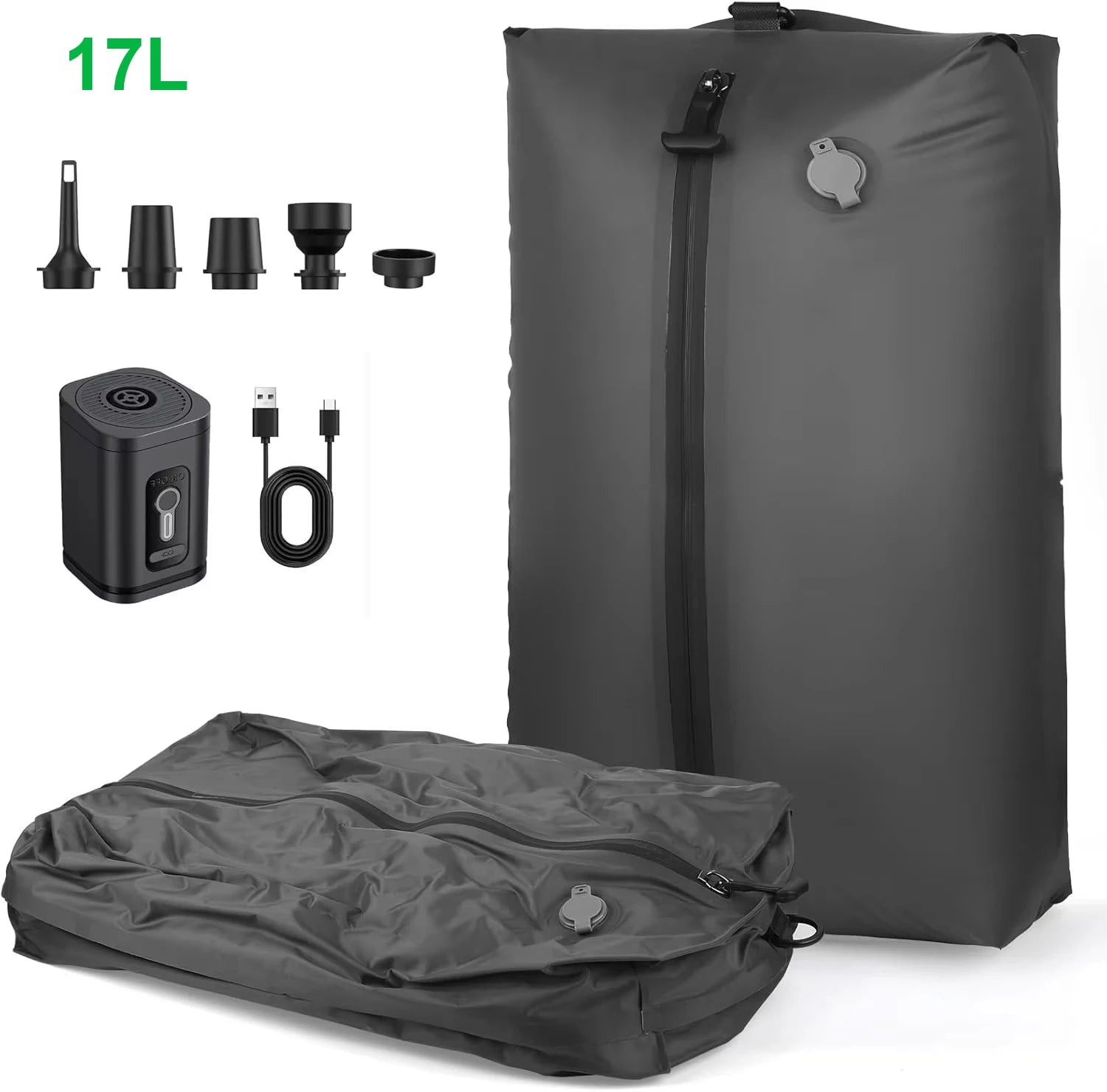 Vacuümzakken Kleding Set 17L-40L met Automatische Luchtpomp voor Bagagecompressie 16