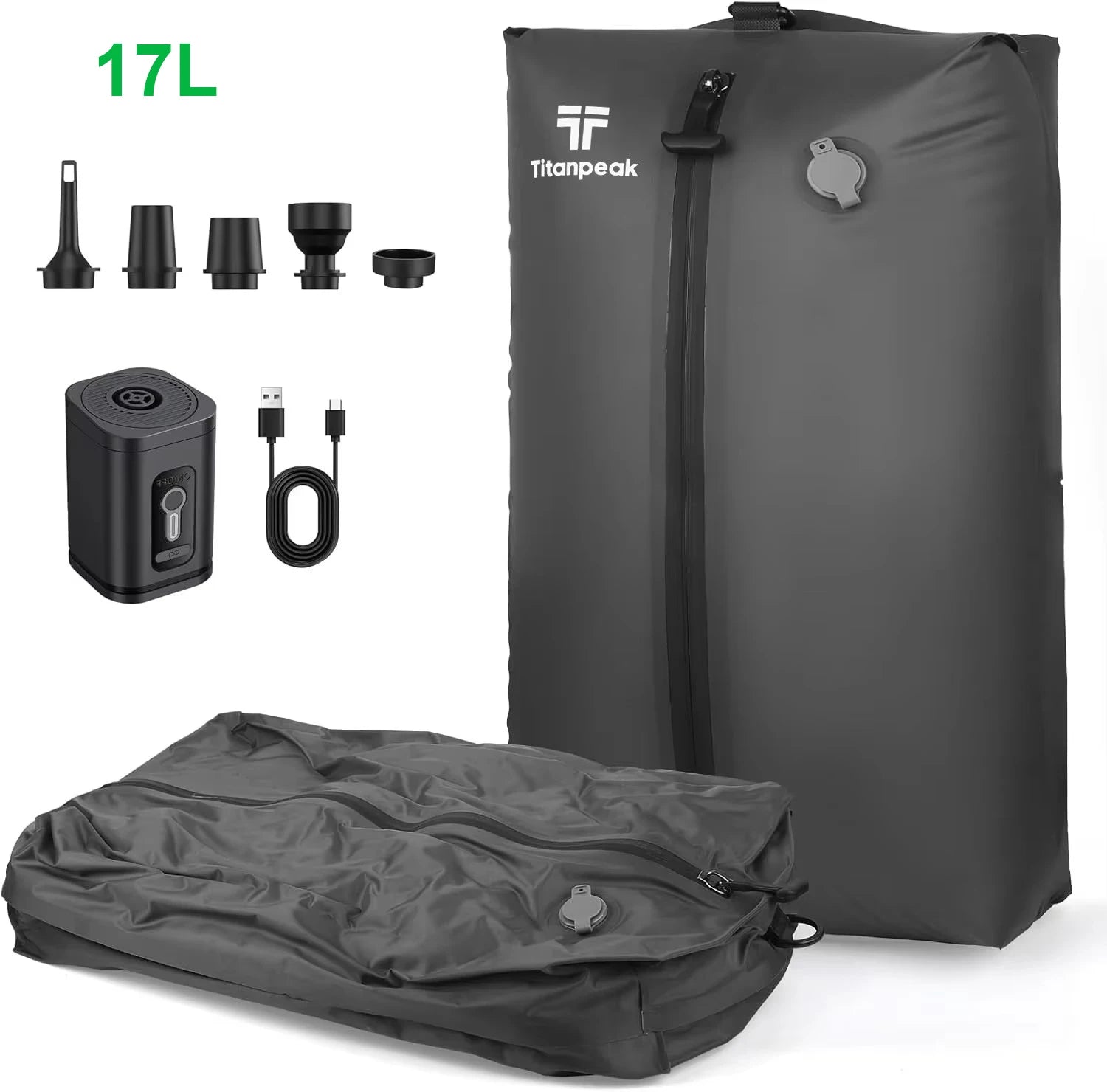 Vacuümzakken Kleding Set 17L-40L met Automatische Luchtpomp voor Bagagecompressie 19