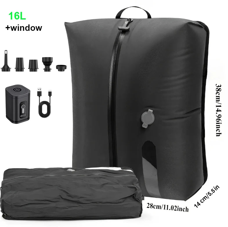 Vacuümzakken Kleding Set 17L-40L met Automatische Luchtpomp voor Bagagecompressie 20