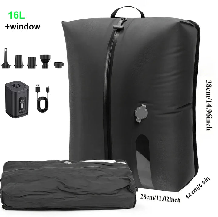 Vacuümzakken Kleding Set 17L-40L met Automatische Luchtpomp voor Bagagecompressie 20