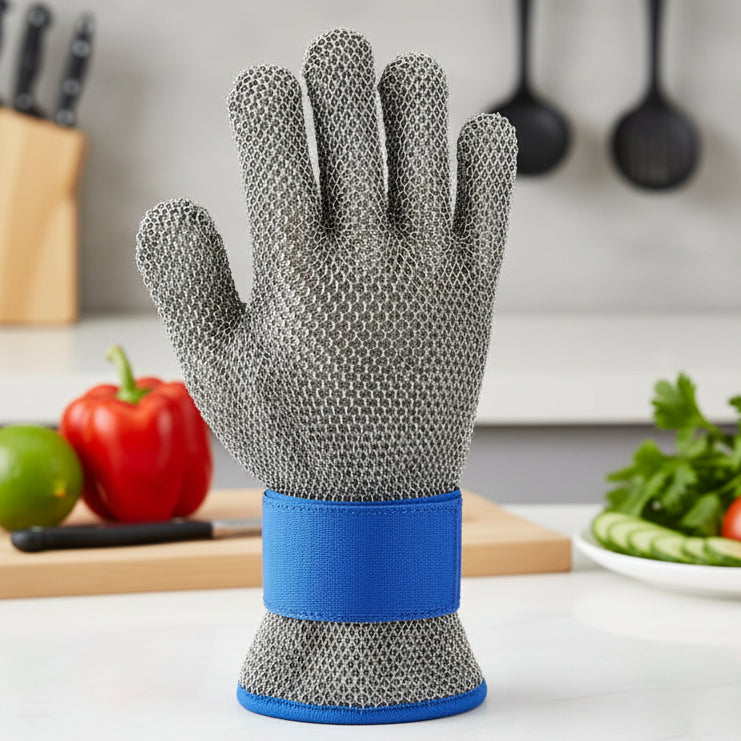 Veiligheidshandschoenen van Roestvrij Staal met Maximaal Snijweerstand voor Keuken en Industrie 0