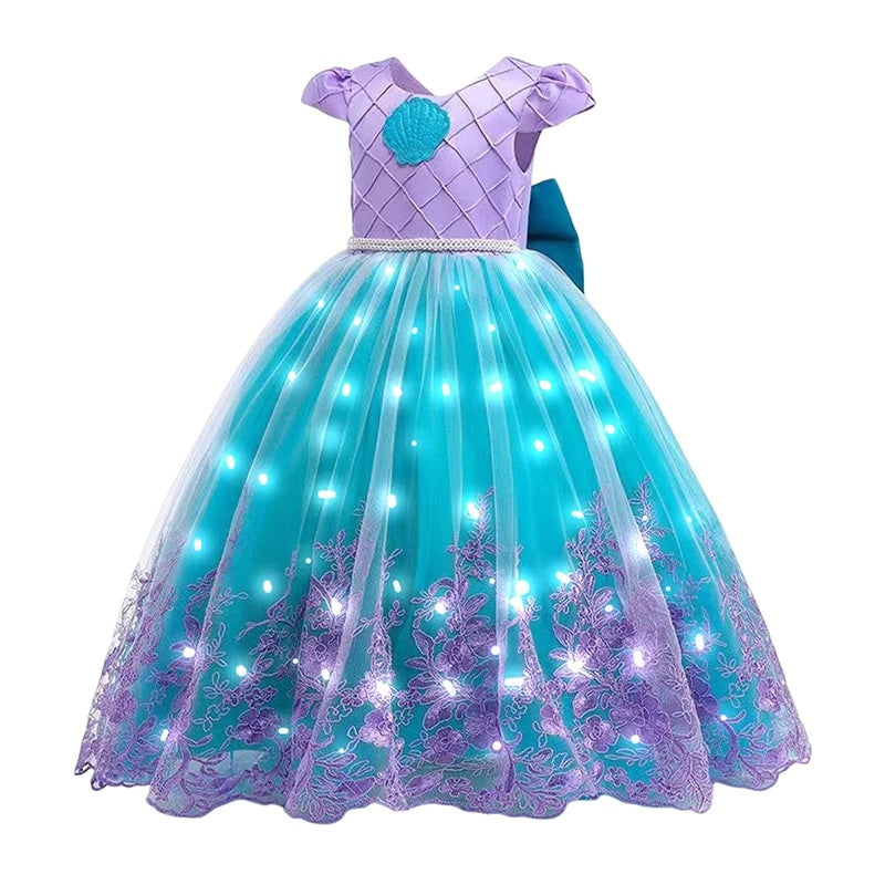Verkleedset met zeemeerminprinses en lichtjes voor kinderen 2