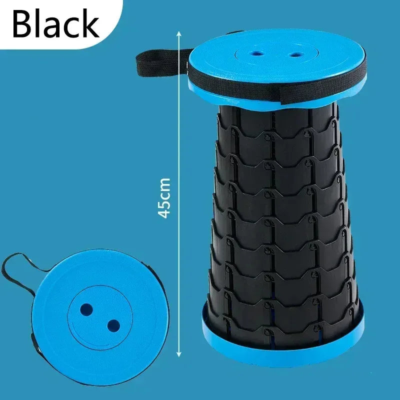 Verstelbare Buitenstoel Zwart - Opvouwbare Kunststof Stoel voor Tuin en Kamperen 5