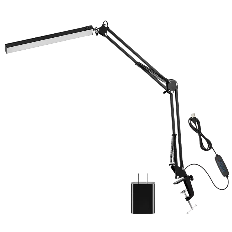 Verstelbare LED-bureaulamp met dimfunctie en kleurtemperatuur | Moderne aluminium tafellamp | Werkplek verlichting | Studielamp met geheugen | Sansoti 1