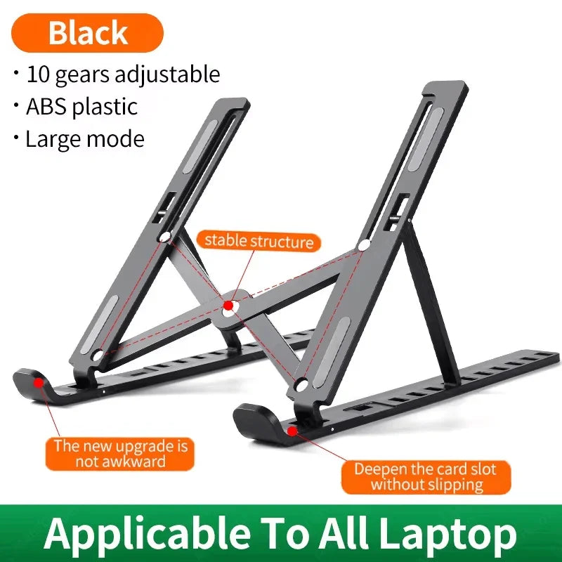 FlexiDesk – Verstelbare Laptopstandaard 10–15" voor thuis &amp; onderweg