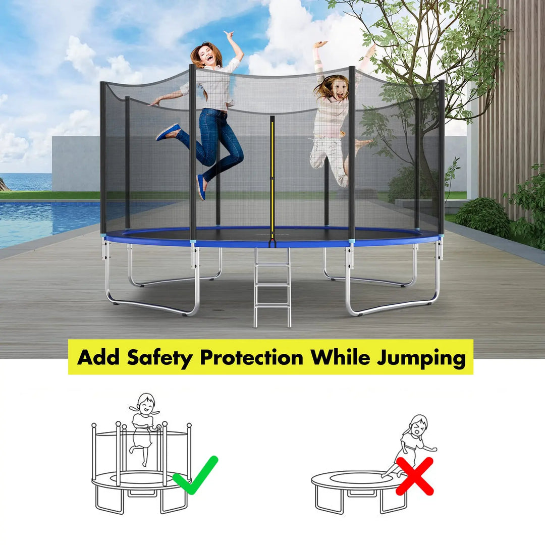 Vervangend Veiligheidsnet voor Trampolines 6Ft, 8Ft, 10Ft - Scheurbestendig PE 4