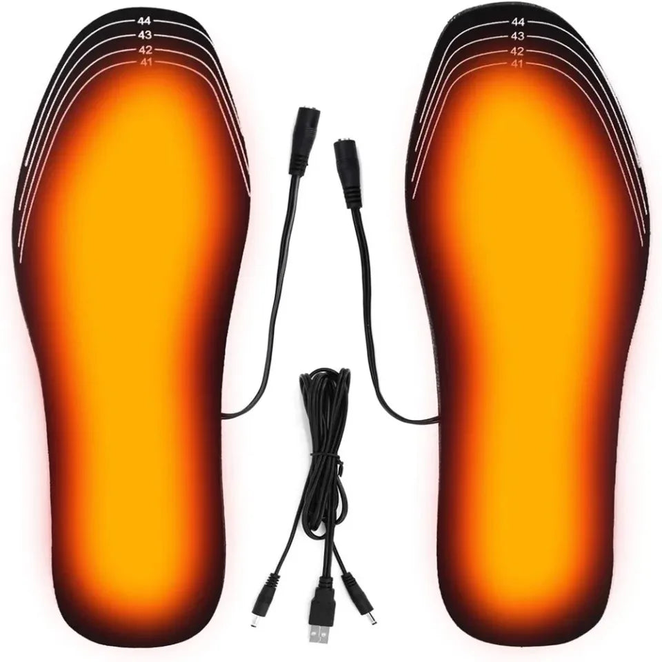 Verwarmde Inlegzolen USB Oplaadbaar voor Outdoor en Skiën, Maat 35-46 0