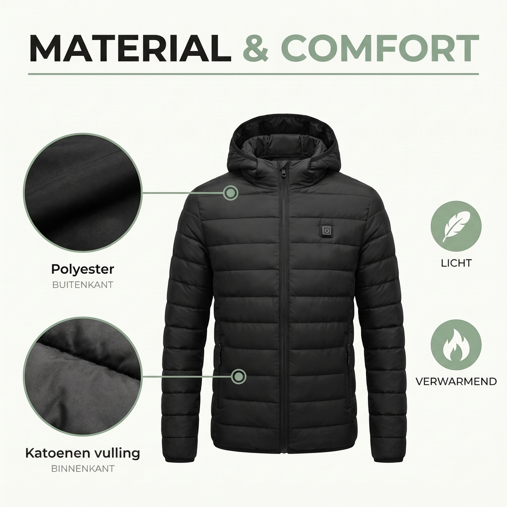 Verwarmde Jas Heren & Dames - 9 Warmtezones - Waterdicht & USB 4