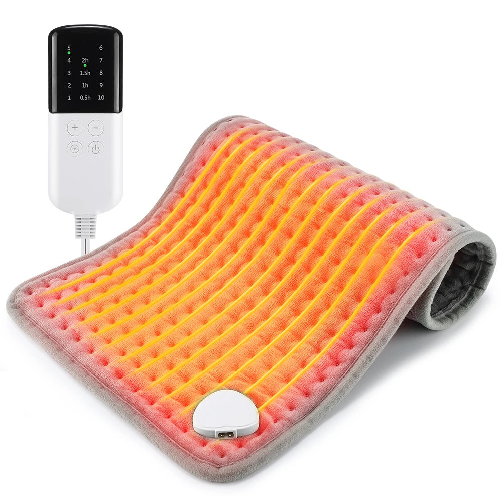 Verwarmingsmatras 60x30 cm met 10 Temperatuurstanden en 4 Timerstanden voor Comfortabele Warmte 0