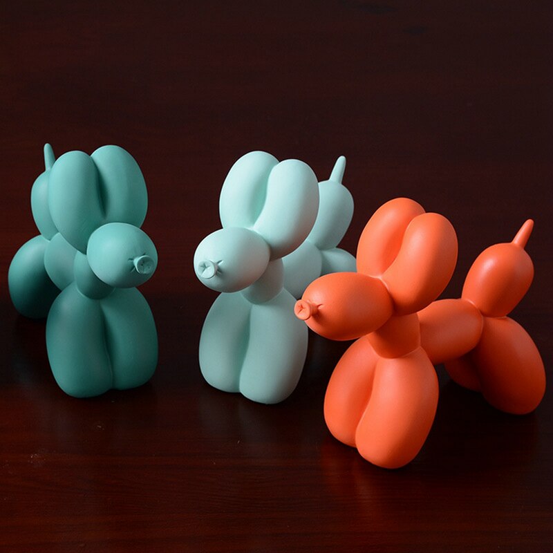 Canovo Ballonhond Beeldje – Handgemaakt Polyresin met Matte Afwerking in Levendige Kleuren