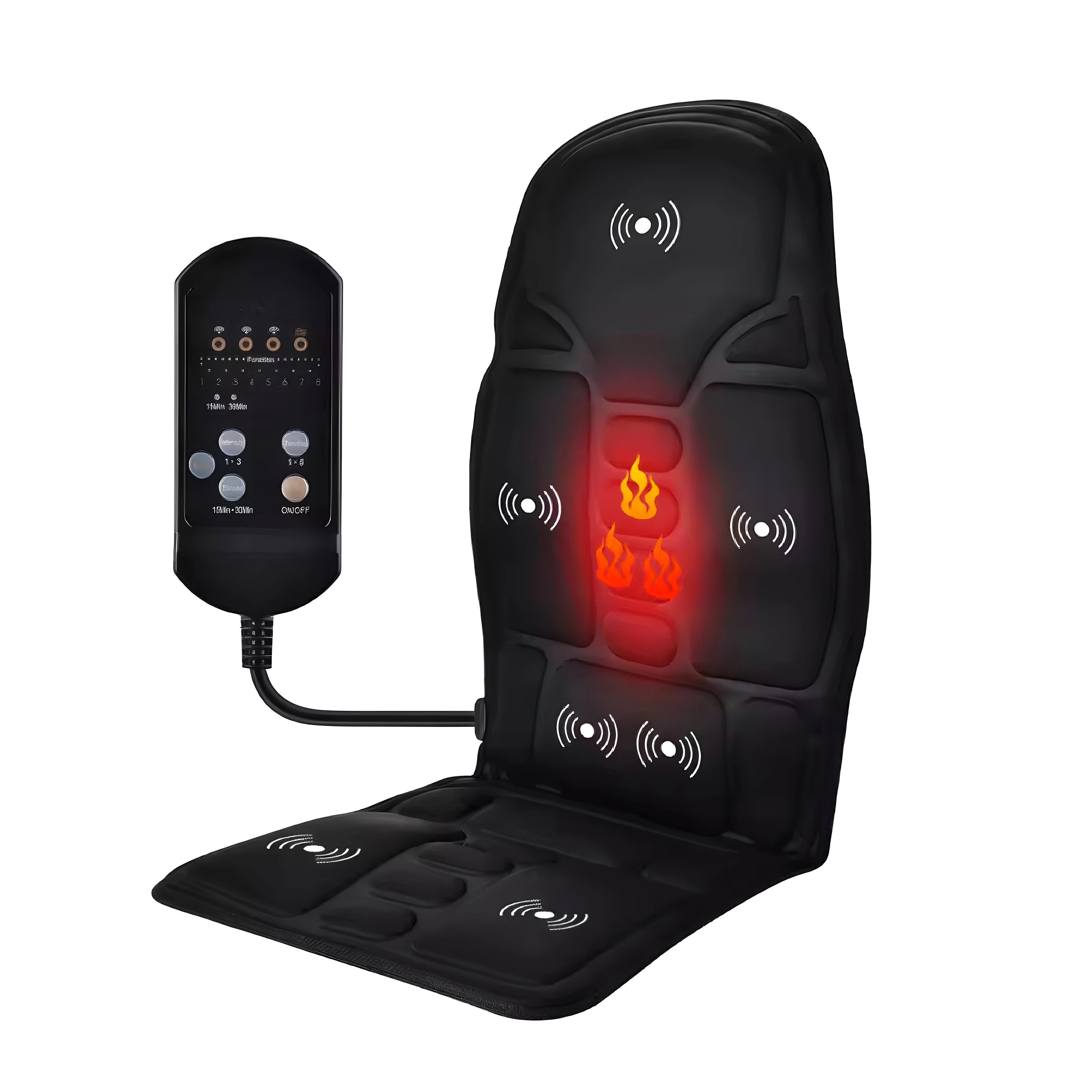 Vibrerend Infrarood Massagekussen voor Nek en Rug met Warmtefunctie, Draagbaar Kussen Massage 6