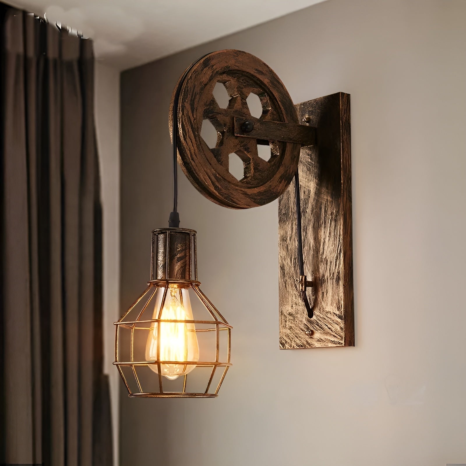 ForgeLight – Vintage Lampada da Parete Industriale a LED – Metallo & Vetro Illuminazione