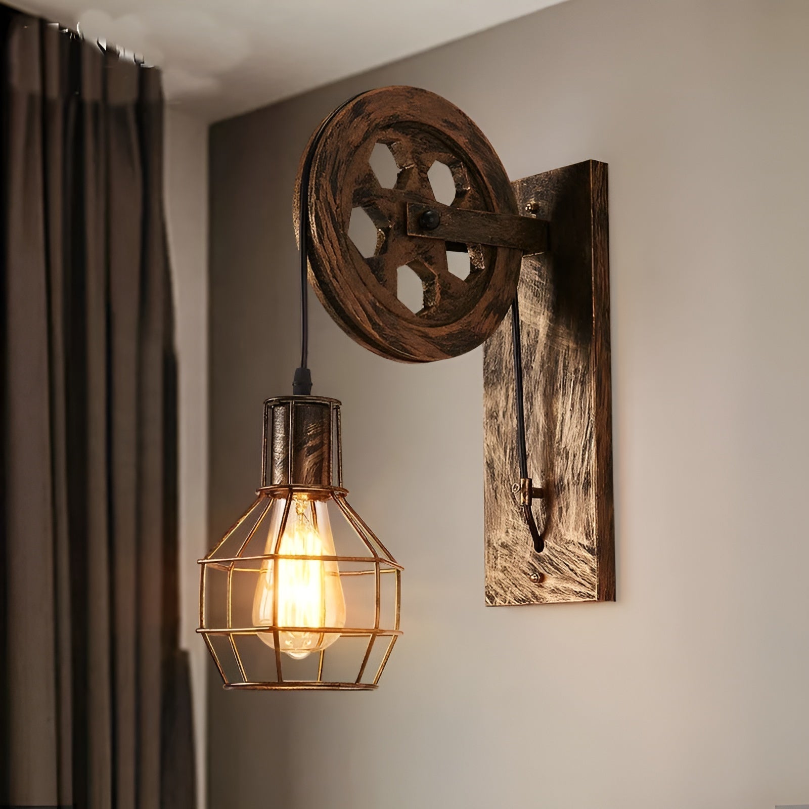 ForgeLight – Vintage Lampada da Parete Industriale a LED – Metallo & Vetro Illuminazione