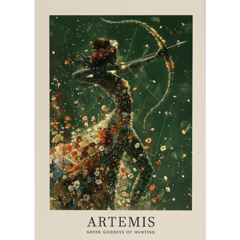 Vintage Canvas Schilderij Griekse Godinnen Aphrodite en Hera voor Woonkamer 12