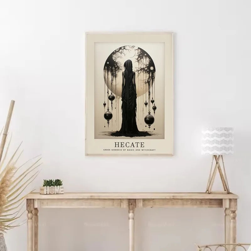 Vintage Canvas Schilderij Griekse Godinnen Aphrodite en Hera voor Woonkamer 3