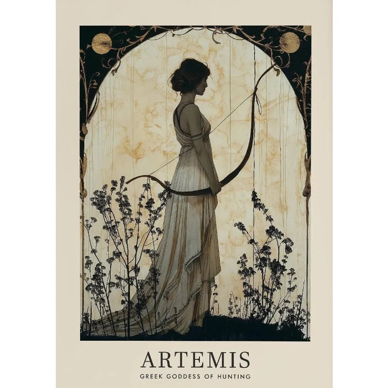 Vintage Canvas Schilderij Griekse Godinnen Aphrodite en Hera voor Woonkamer 6