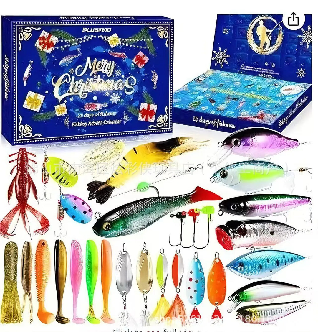 Visgerei Adventskalender 24 Dagen Kunstaas Collectie Vissen Countdown Cadeau Hengelsport Zoetwater Zoutwater | Sansoti 10