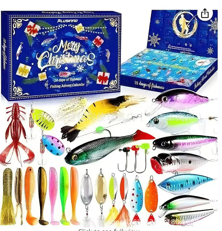 Visgerei Adventskalender 24 Dagen Kunstaas Collectie Vissen Countdown Cadeau Hengelsport Zoetwater Zoutwater | Sansoti 10