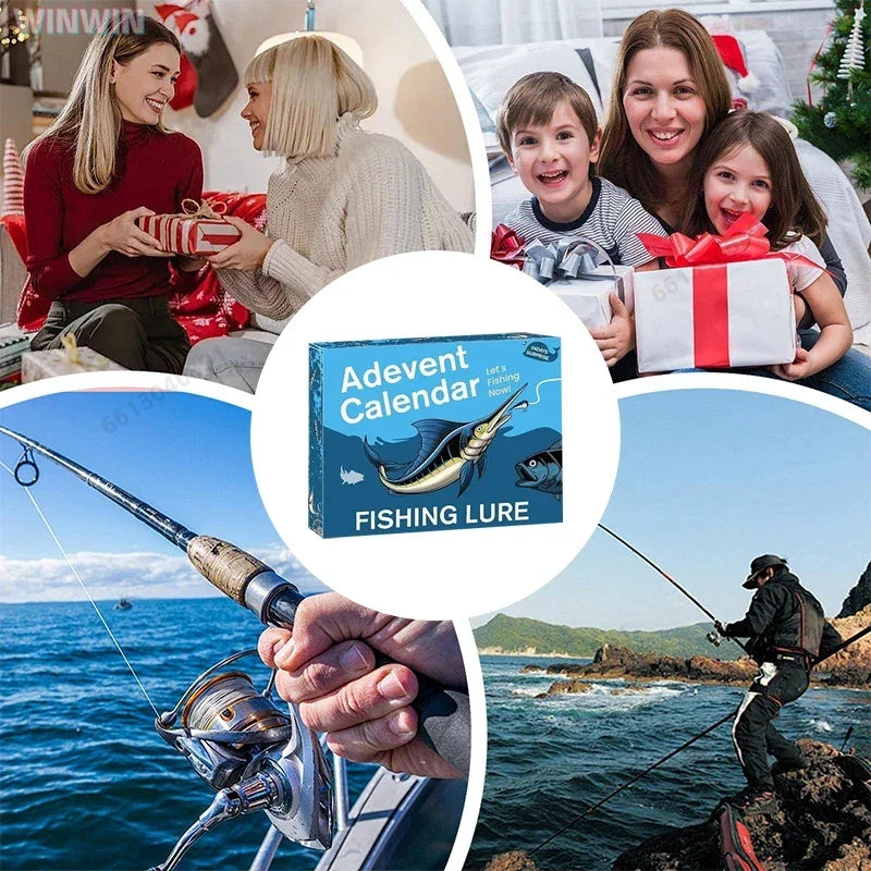 Visgerei Adventskalender 24 Dagen Kunstaas Collectie Vissen Countdown Cadeau Hengelsport Zoetwater Zoutwater | Sansoti 6