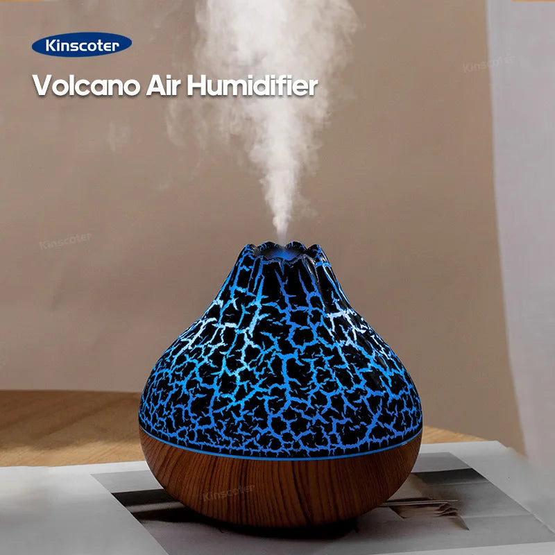 Volcano Luchtbevochtiger 300 ml met USB, Nachtlampje en Vernevelingsmodi 0