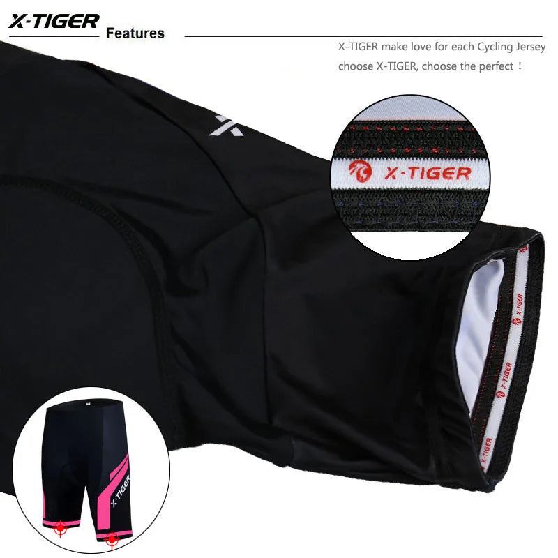 Vrouwen Fietsbroek met 3D Gel Padding voor MTB en Racefiets, Ademend Lycra 3