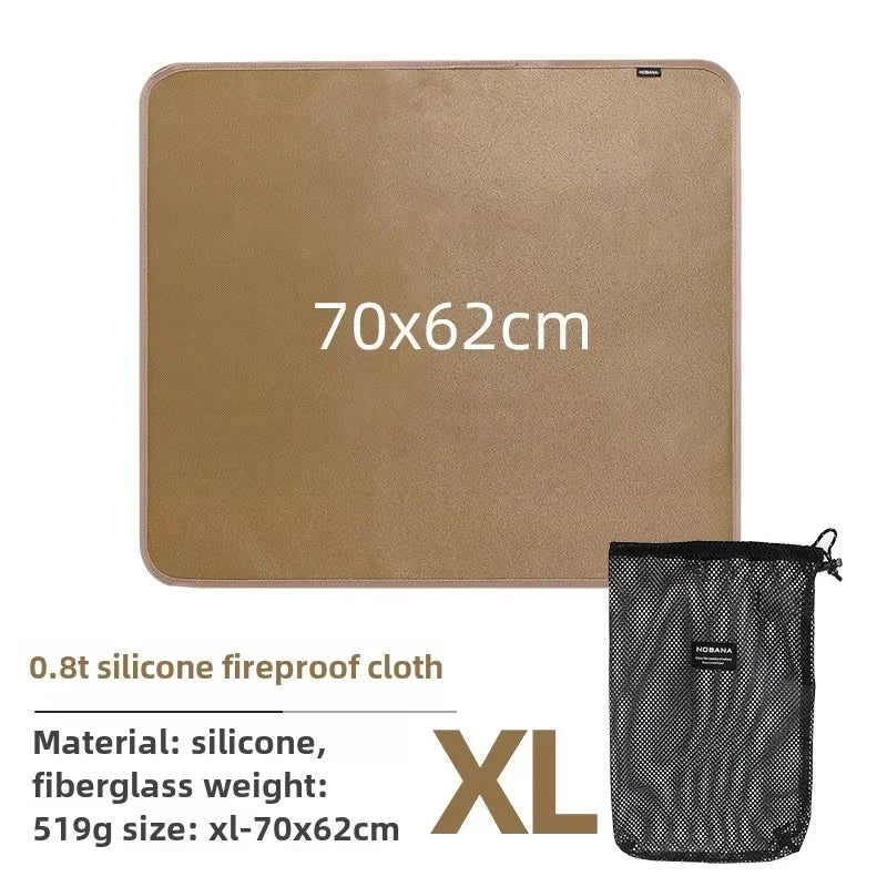 Vuurvaste Isolatiemat voor Buitengebruik - Glasvezel, Hittebestendig tot 800°C, Ideaal voor Barbecue en Picknick 11
