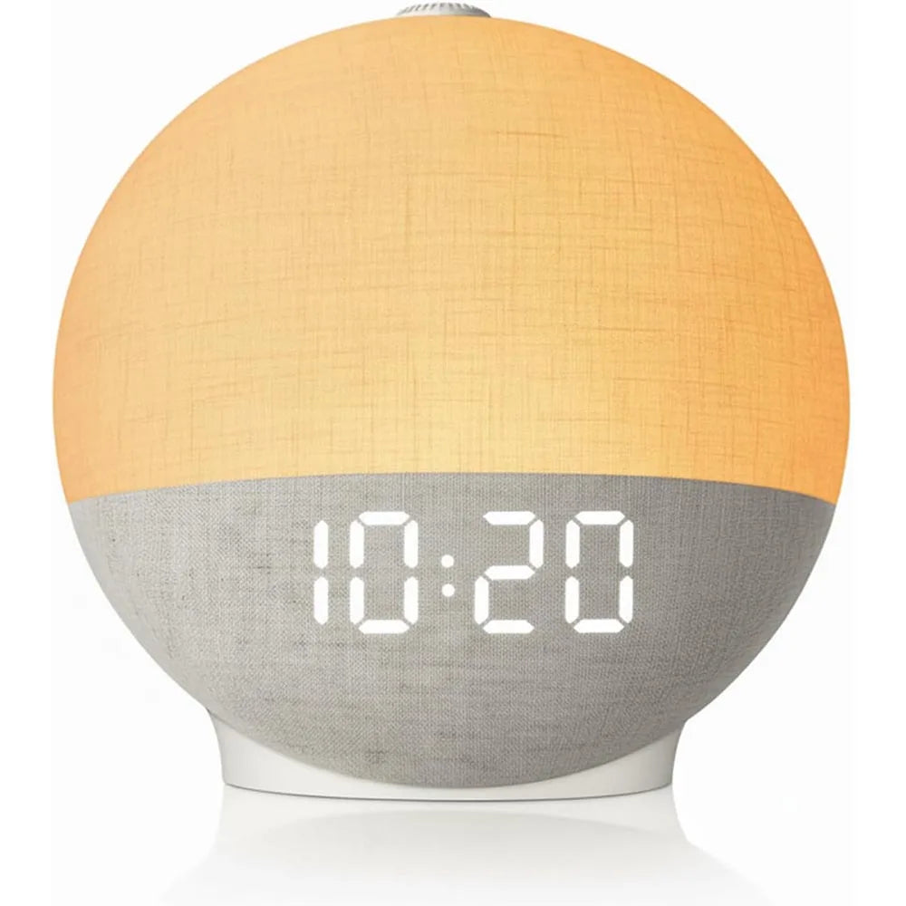 Wake-up Light met Zonsopgangfunctie, White Noise en Bluetooth Speaker, Wit 0