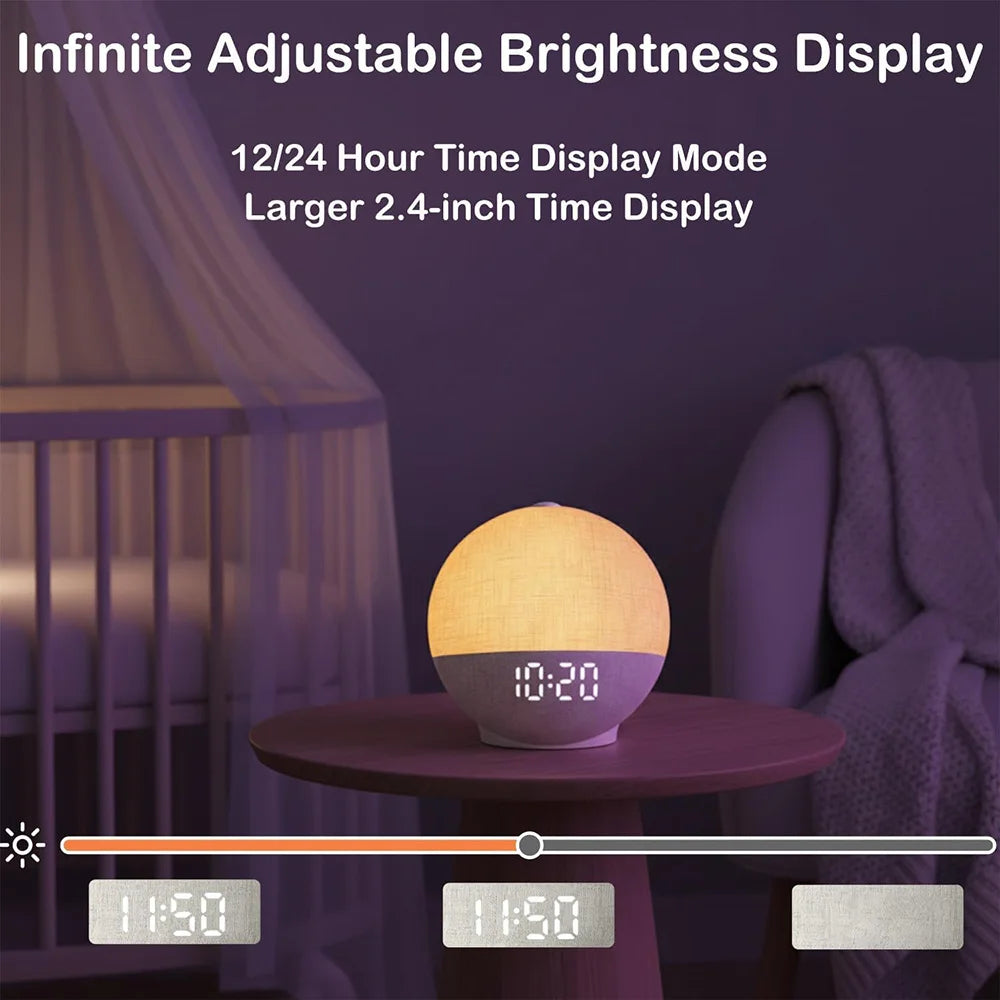 Wake-up Light met Zonsopgangfunctie, White Noise en Bluetooth Speaker, Wit 3